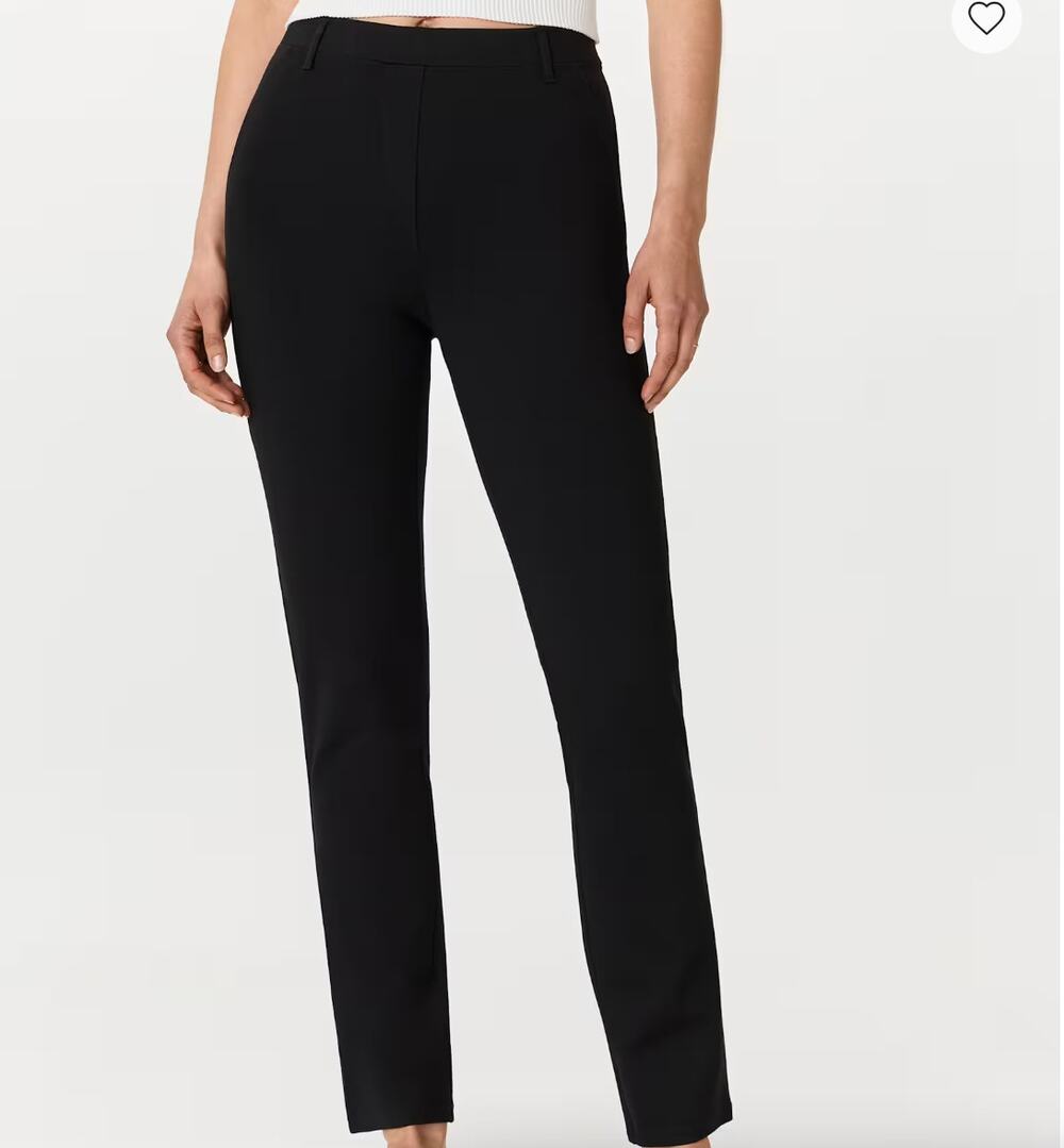 Quince Ultra-Stretch Ponte Straight Leg Pants Black Size M